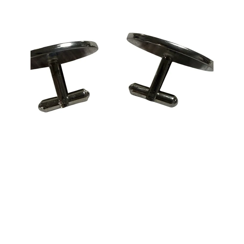 Cuff Links With S Monogram Black And Silver